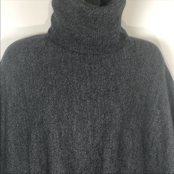Joie sweater Womens XS Merino Wool Poncho Sweater Jalea B Cowl Neck gray pockets - Picture 5 of 10